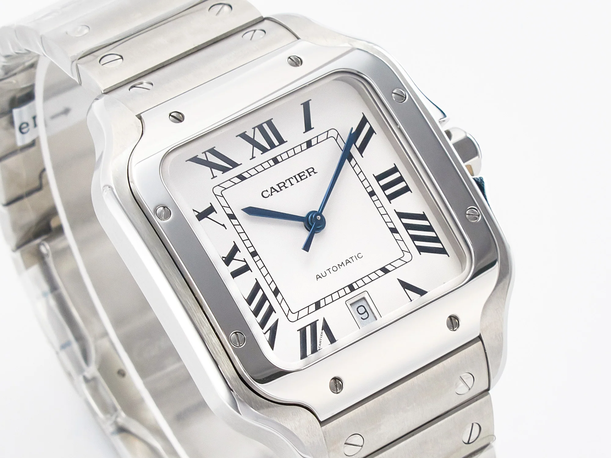 Santos de Cartier 40mm SS BVF 1:1 Best Edition White Dial on SS Bracelet MIYOTA 9015