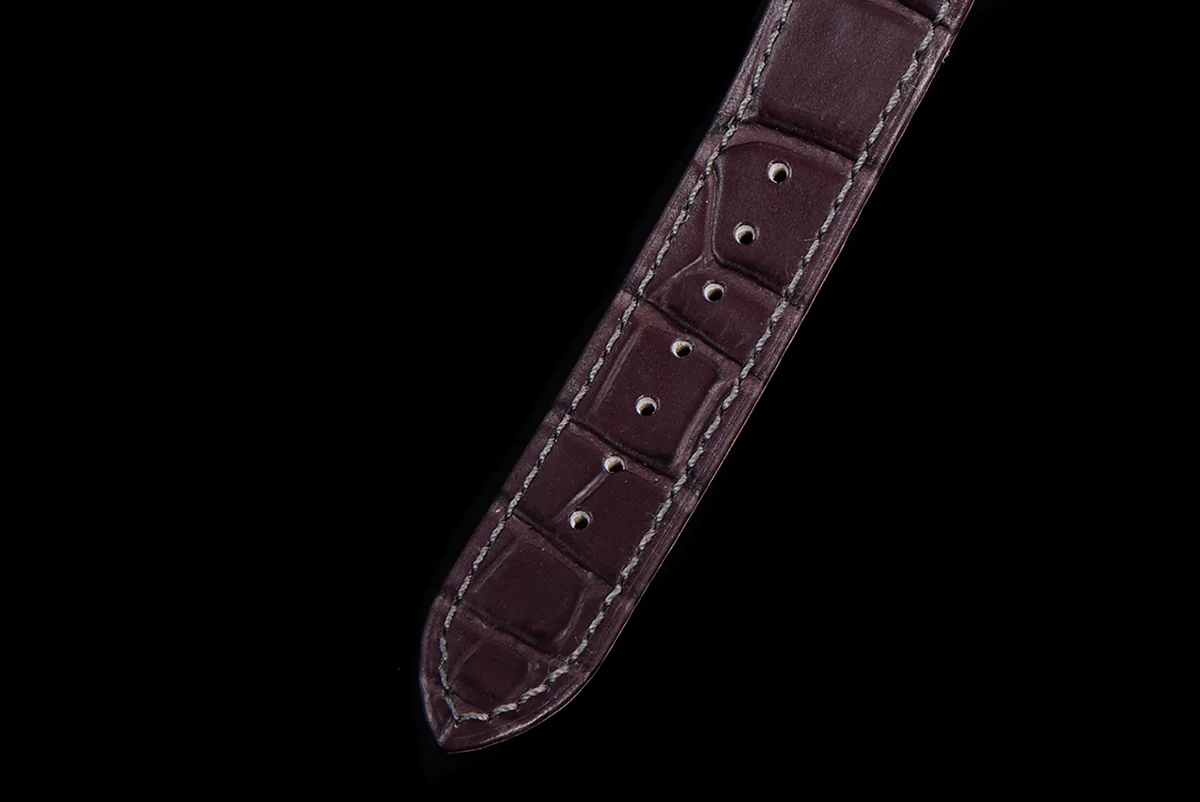 Santos-Dumont (Extra-Large) Silver Dial in Rose Gold on Purple Leather Strap Ref. WGSA0032