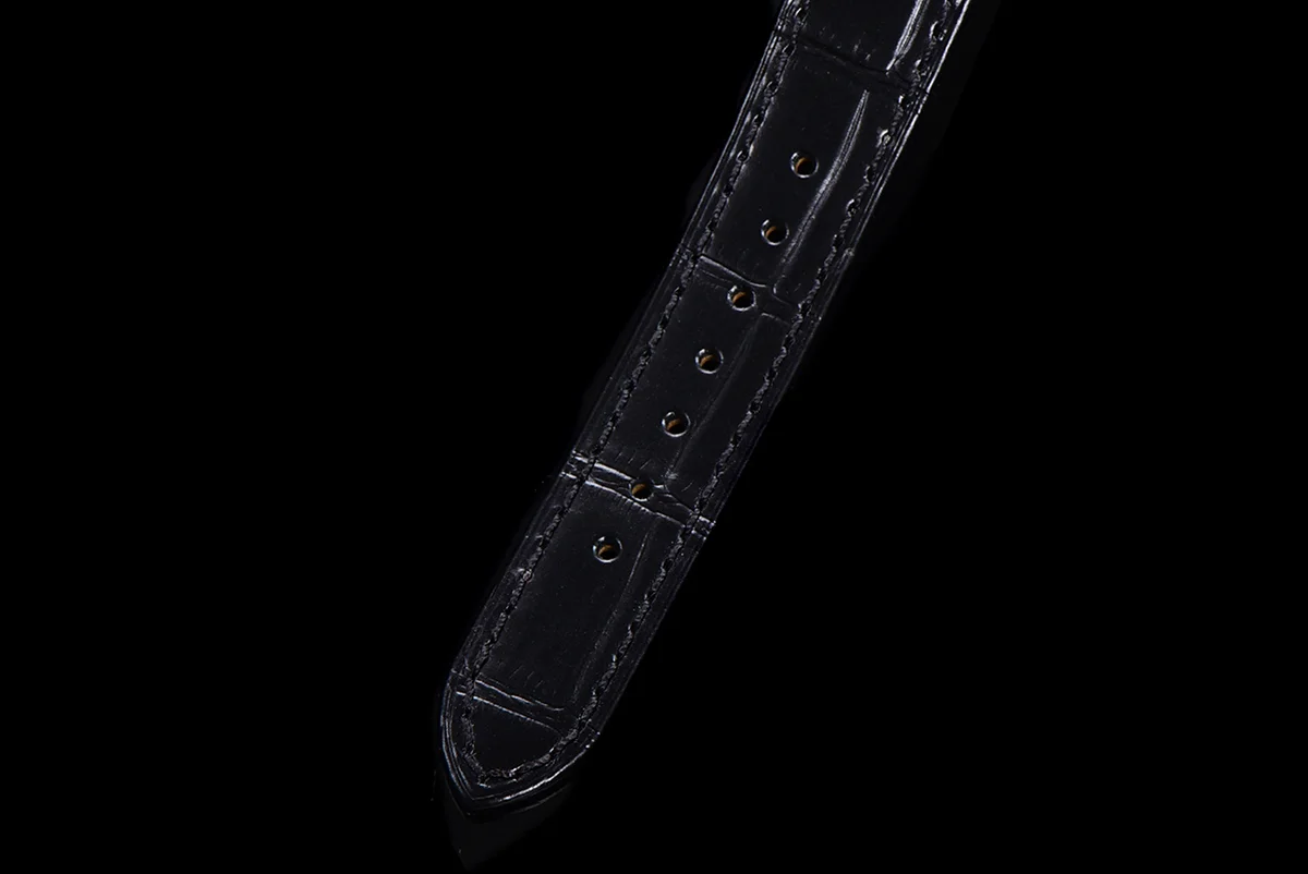 Santos-Dumont (Small) Silver Dial in Steel/Rose Gold on Black Leather Strap Ref. W2SA0012