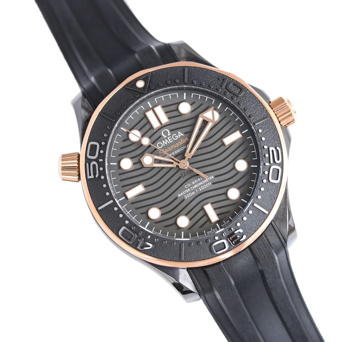 Seamaster Diver 300M Co-Axial Master Chronometer 43.5mm 210.62.44.20.01.001 on Rubber Strap