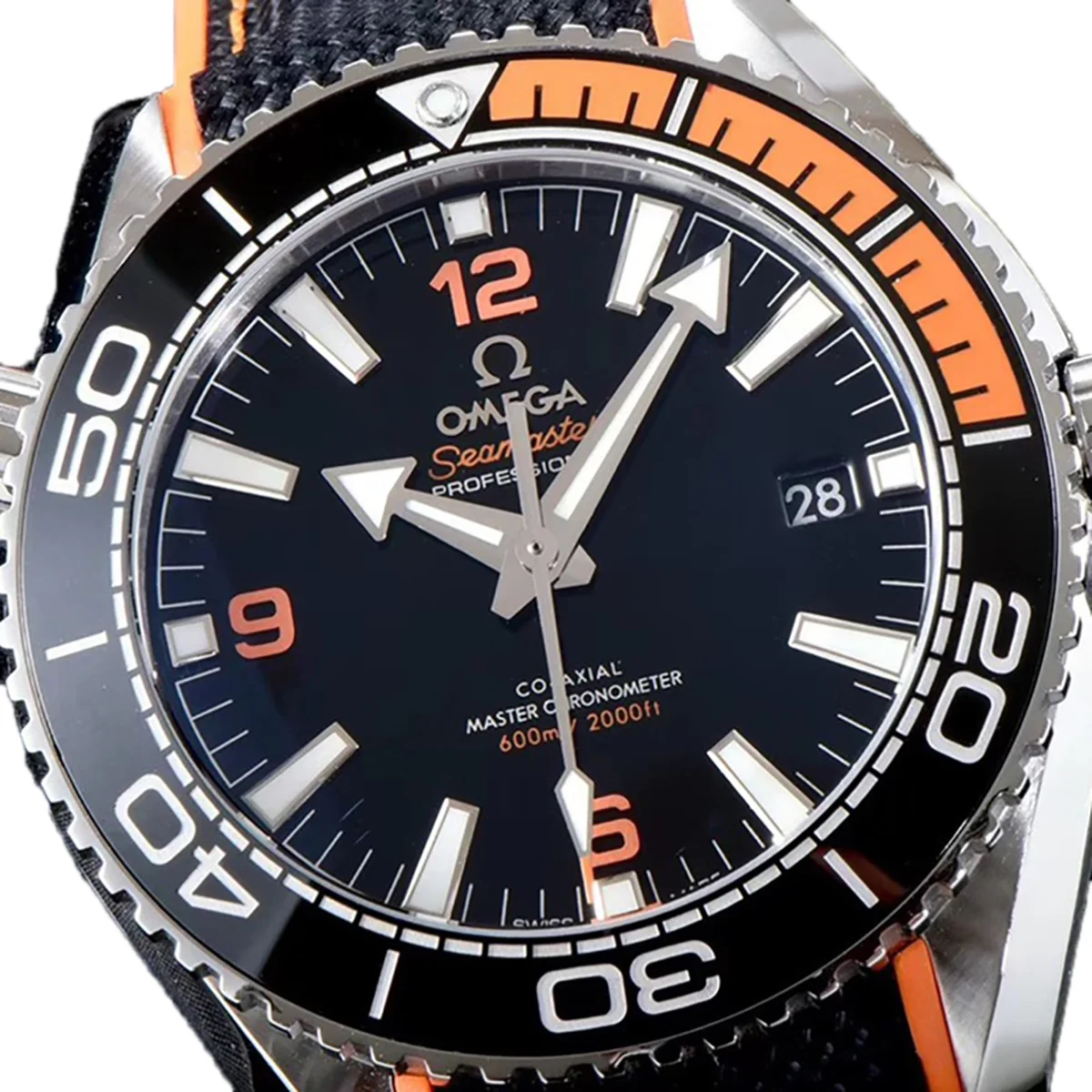 Seamaster Planet Ocean 600M 43.5mm Black Dial in Steel on Leather Strap