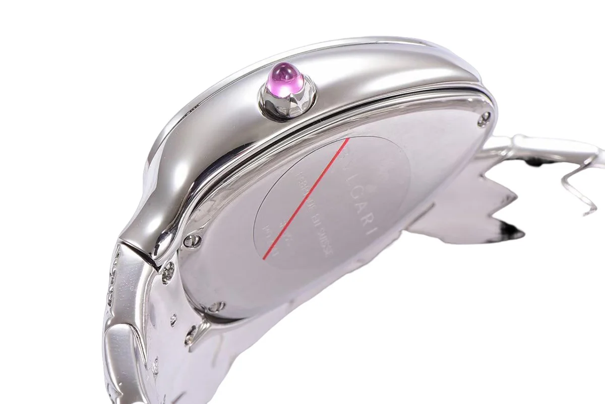 Serpenti Seduttori Watch White Dial in Steel with Diamonds