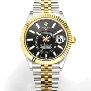 Sky-Dweller 326933 Black Dial in Steel/Yellow Gold