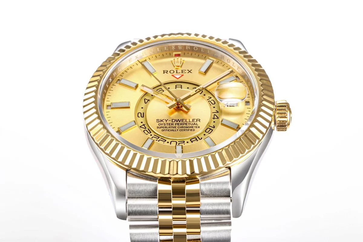 Sky-Dweller 326933 Champagne Dial in Steel/Yellow Gold