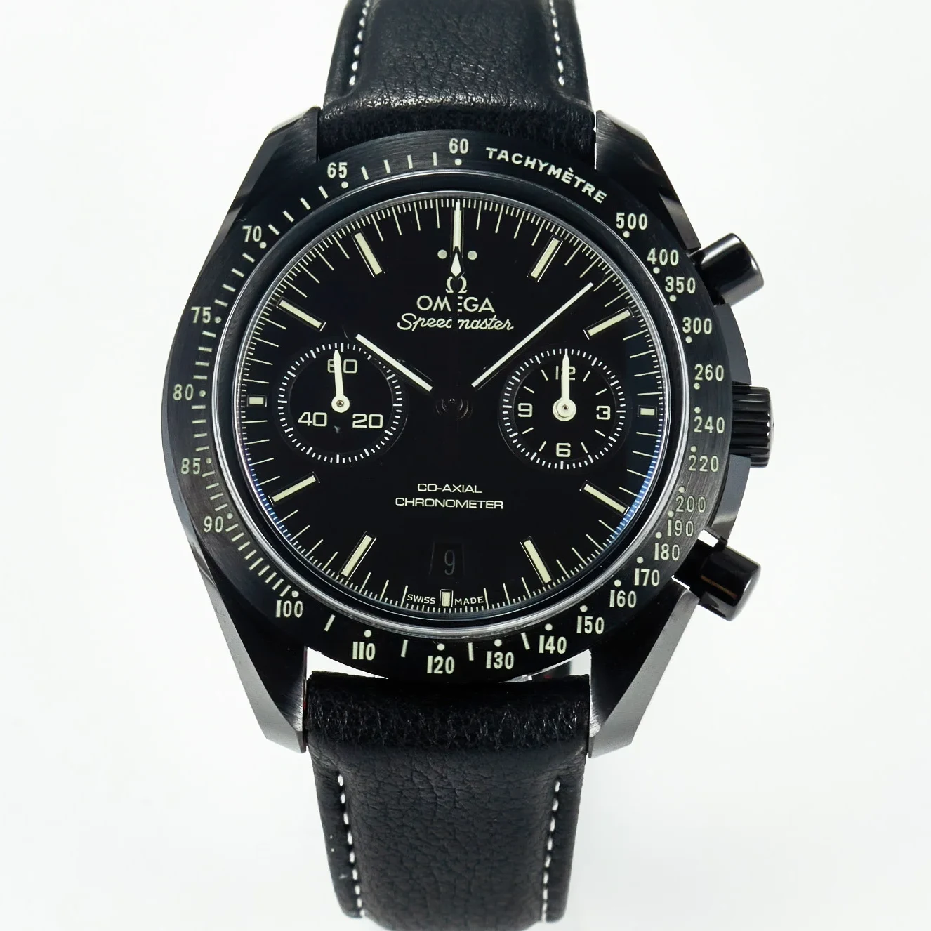 Speedmaster “Dark Side of The Moon” Real Ceramic N1F 1:1 Best Edition on Leather Strap A9900