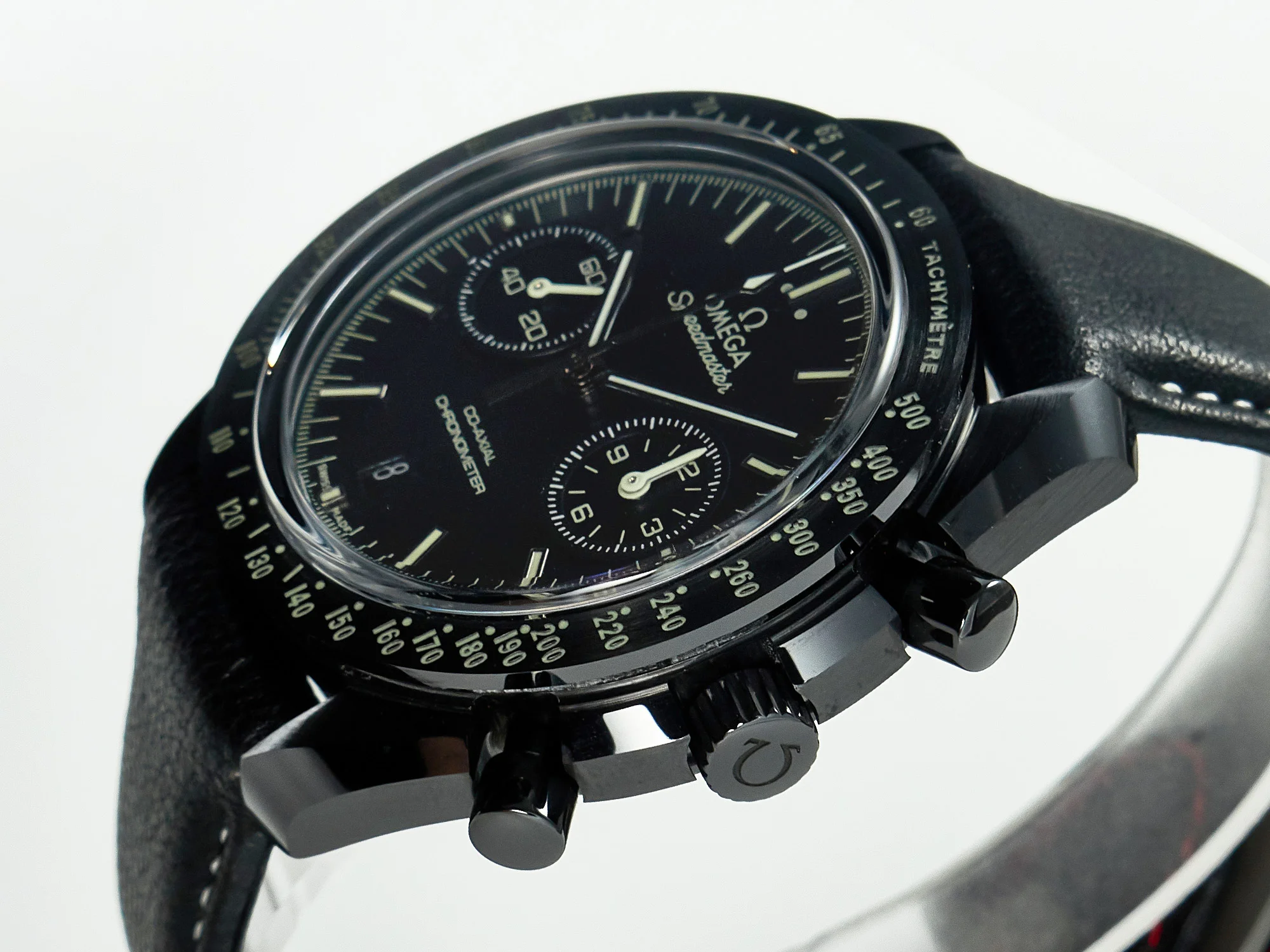Speedmaster “Dark Side of The Moon” Real Ceramic N1F 1:1 Best Edition on Leather Strap A9900