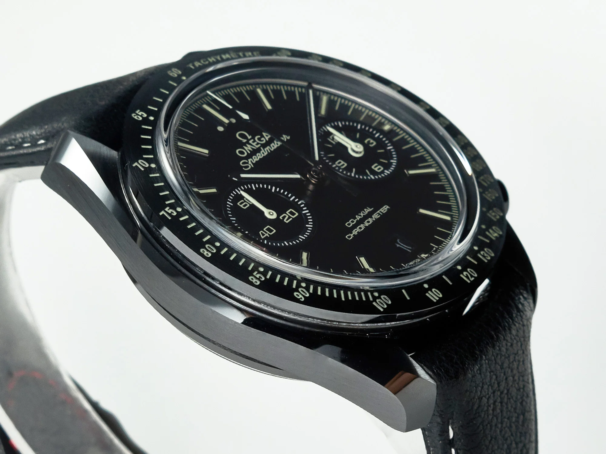 Speedmaster “Dark Side of The Moon” Real Ceramic N1F 1:1 Best Edition on Leather Strap A9900