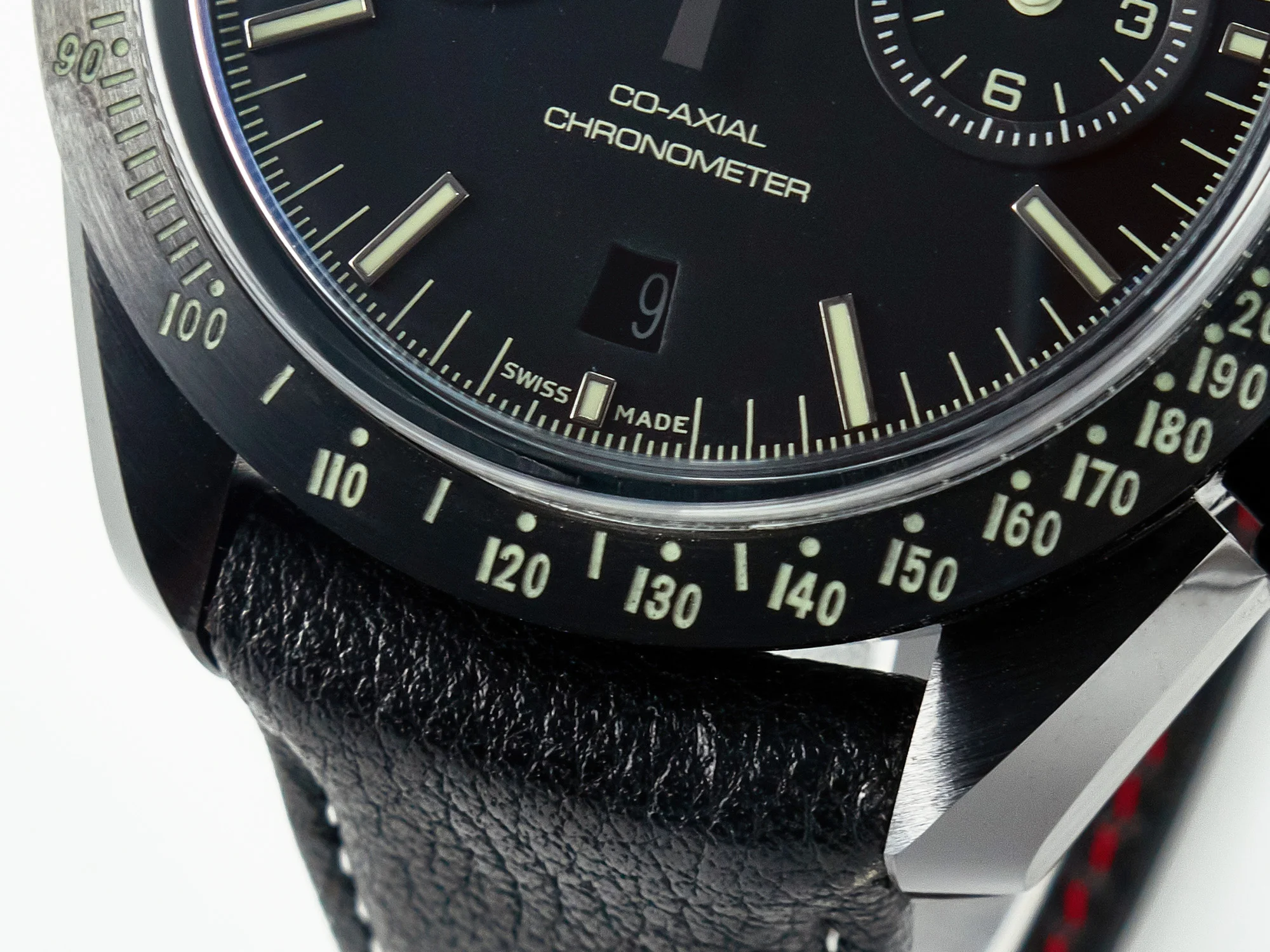 Speedmaster “Dark Side of The Moon” Real Ceramic N1F 1:1 Best Edition on Leather Strap A9900