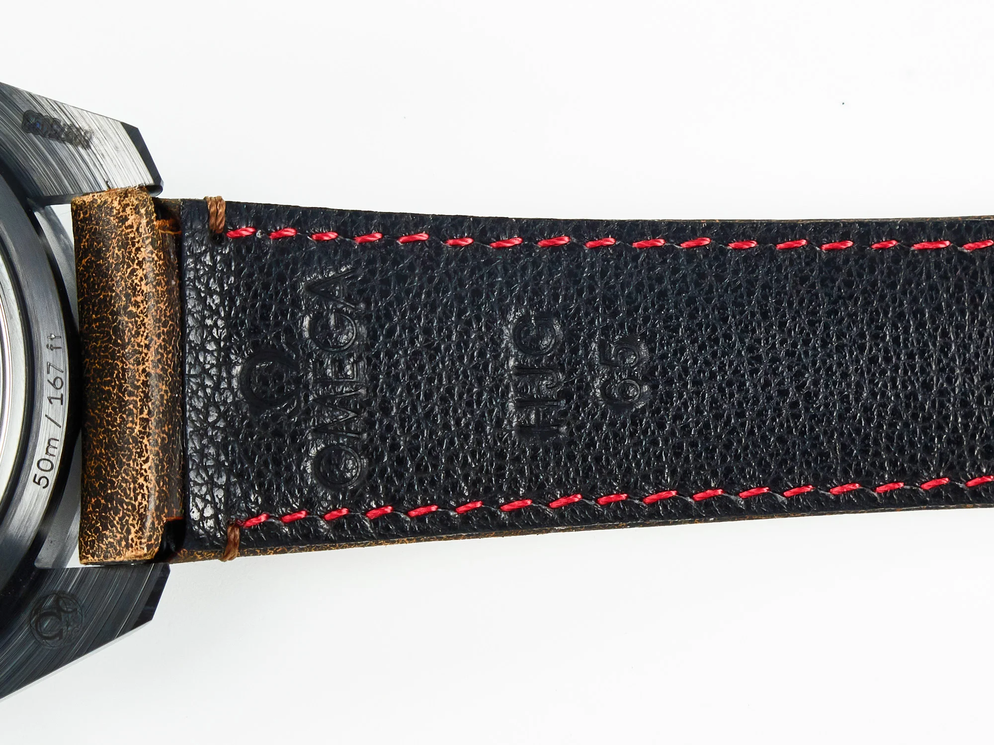 Speedmaster “Dark Side of The Moon” Real Ceramic N1F 1:1 Best Edition Vintage Black on Brown Leather Strap A9300