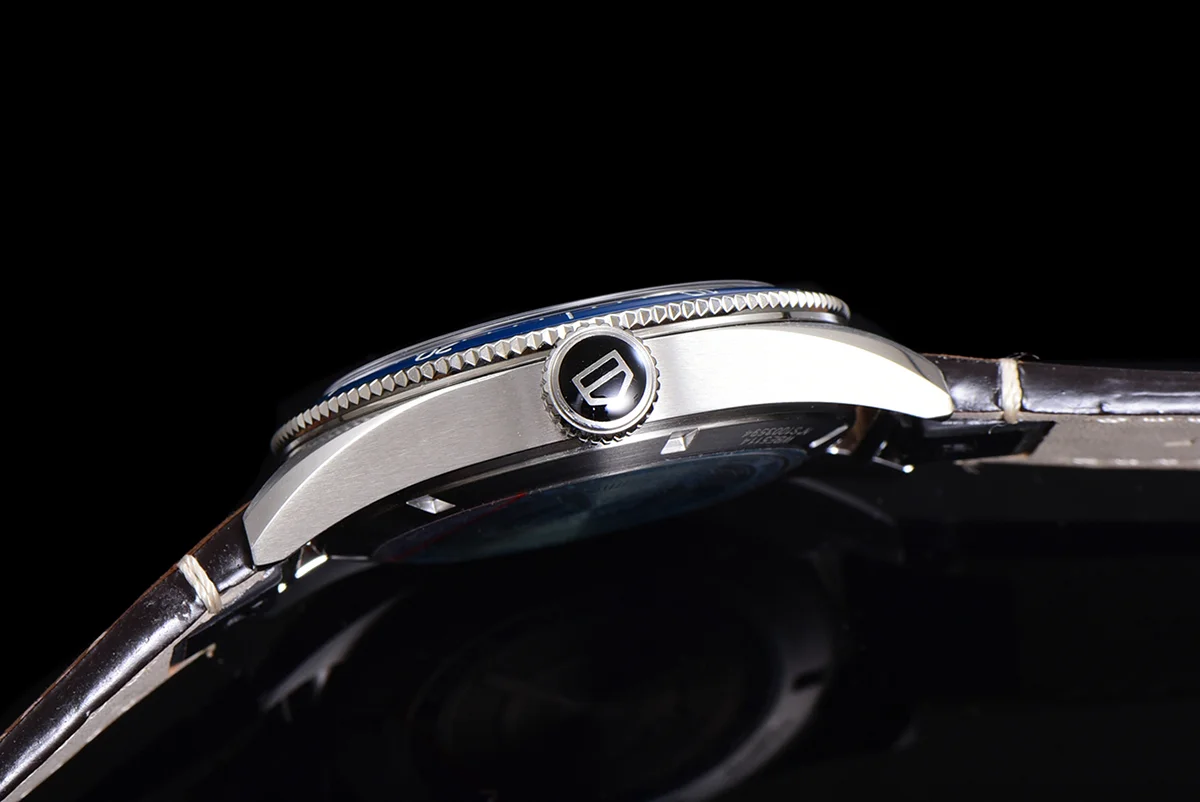 Tag Heuer Autavia Caliber 5 Black Dial with Black Ceramic Bezel on LeatherStrap