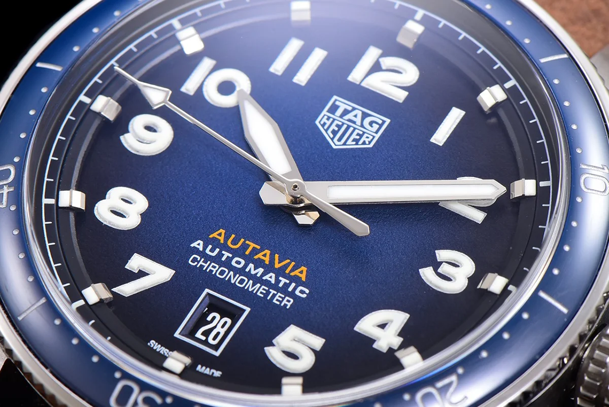 Tag Heuer Autavia Caliber 5 Blue Dial with Blue Ceramic Bezel on Nylon Strap