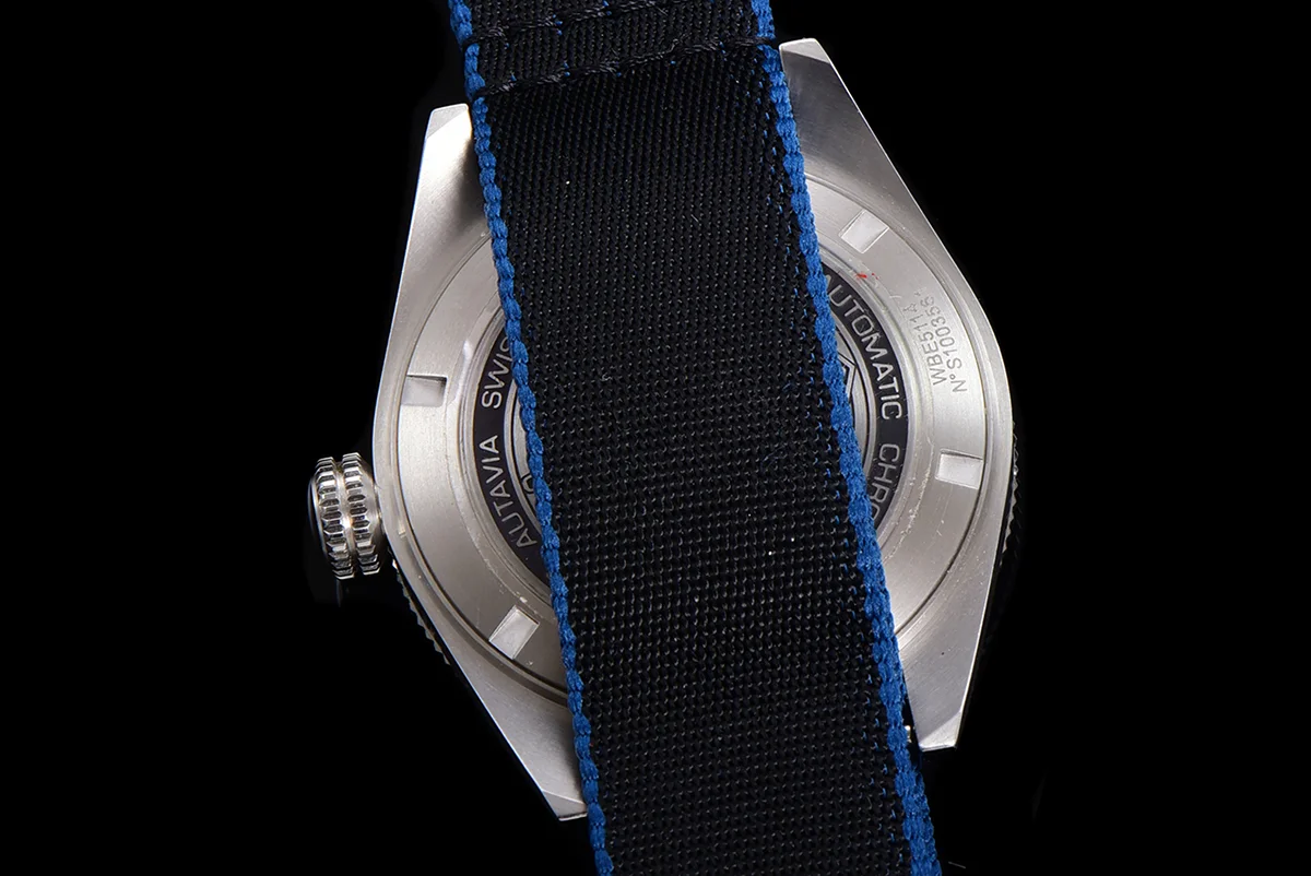 Tag Heuer Autavia Caliber 5 Blue Dial with Blue Ceramic Bezel on Nylon Strap