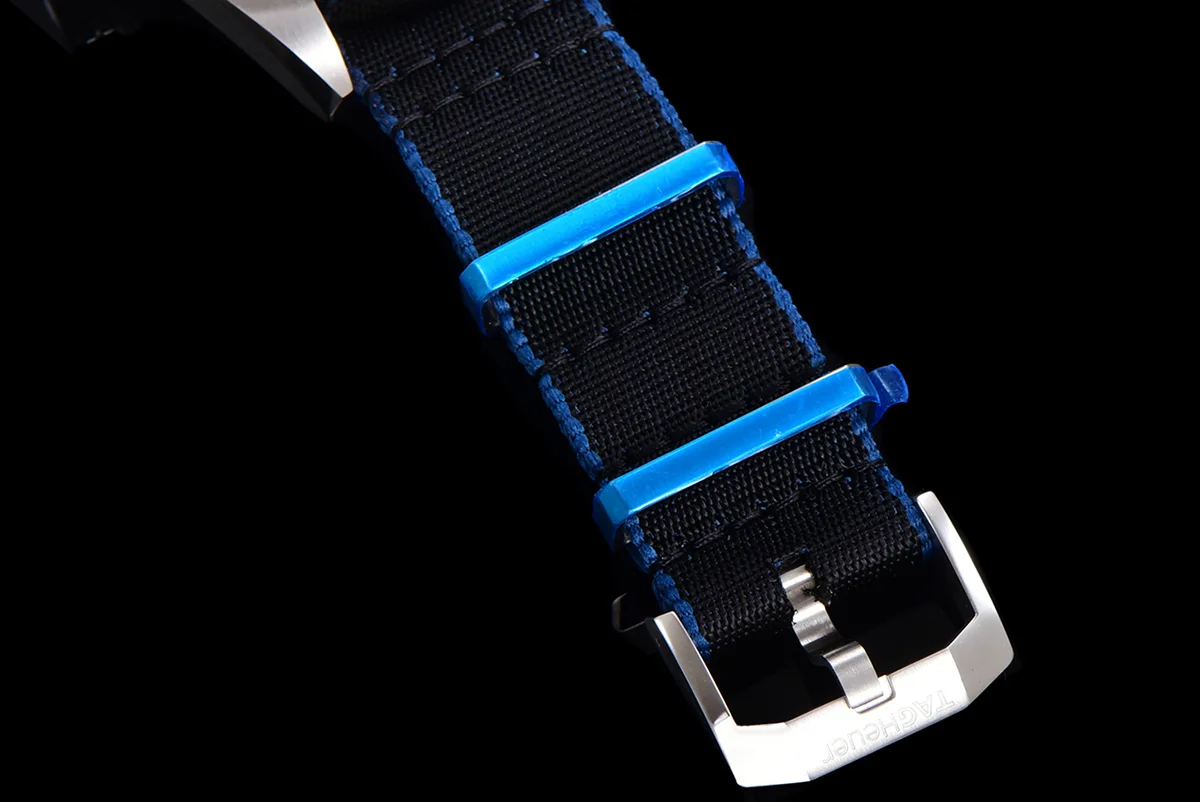 Tag Heuer Autavia Caliber 5 Blue Dial with Blue Ceramic Bezel on Nylon Strap