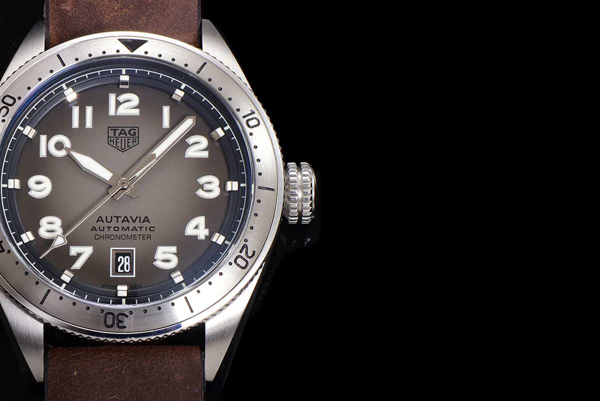 Tag Heuer Autavia Caliber 5 Grey Dial on Leather Strap