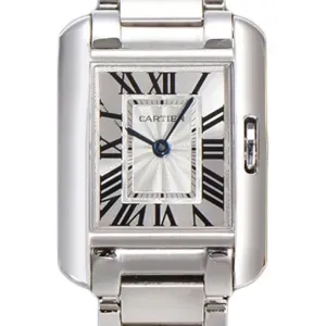 Tank Anglaise 30.2mm White Dial in Steel