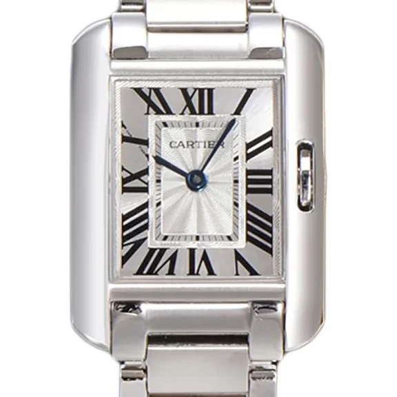 Tank Anglaise 30.2mm White Dial in Steel