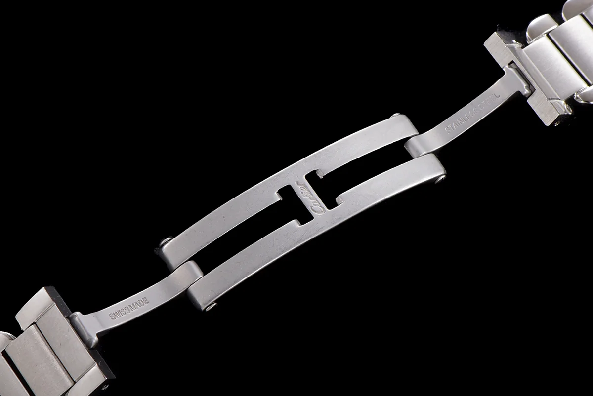 Tank Anglaise 30.2mm White Dial with Diamond Marker in Steel