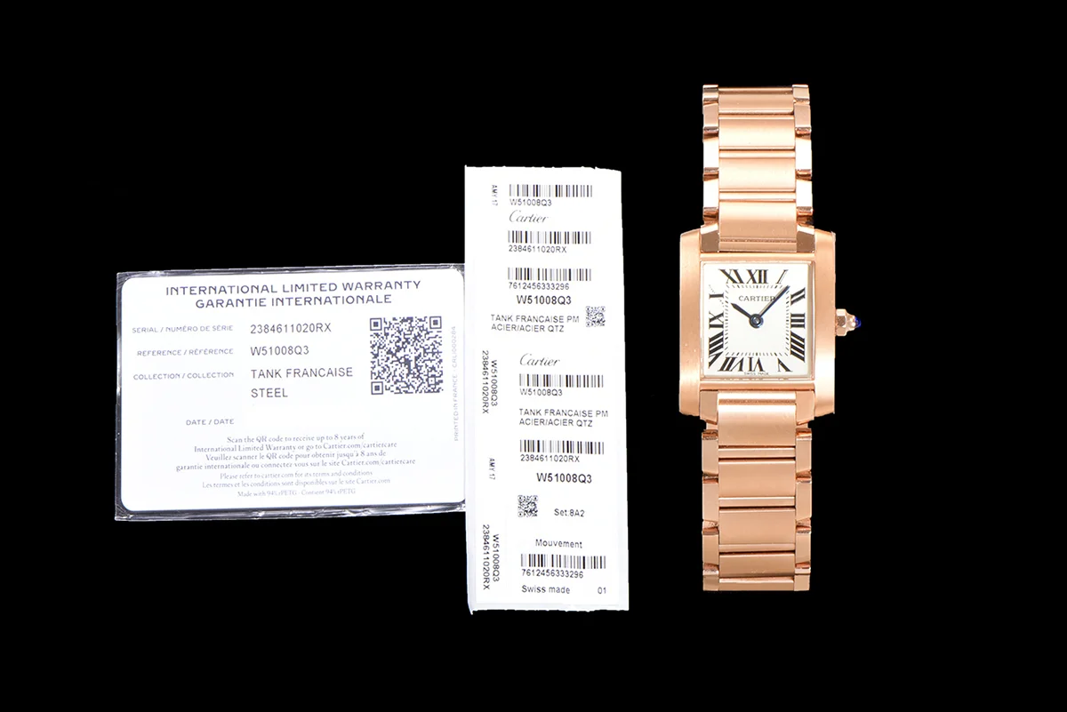 Tank Francaise Watch Small Rose Gold