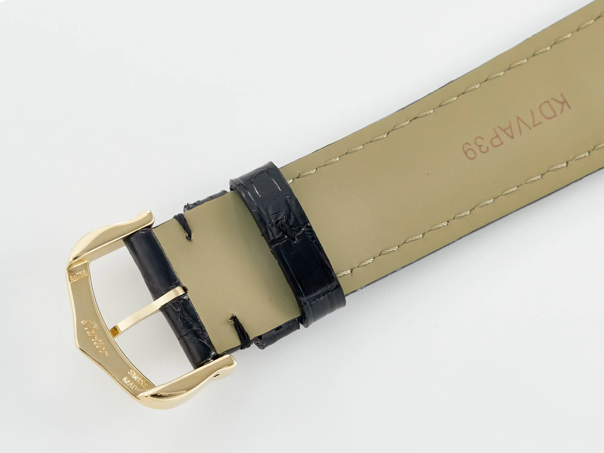 Tank Must Large YG 33.7mm DRF 1:1 Best Edition YG Dial on Black Leather Strap Swiss Quartz