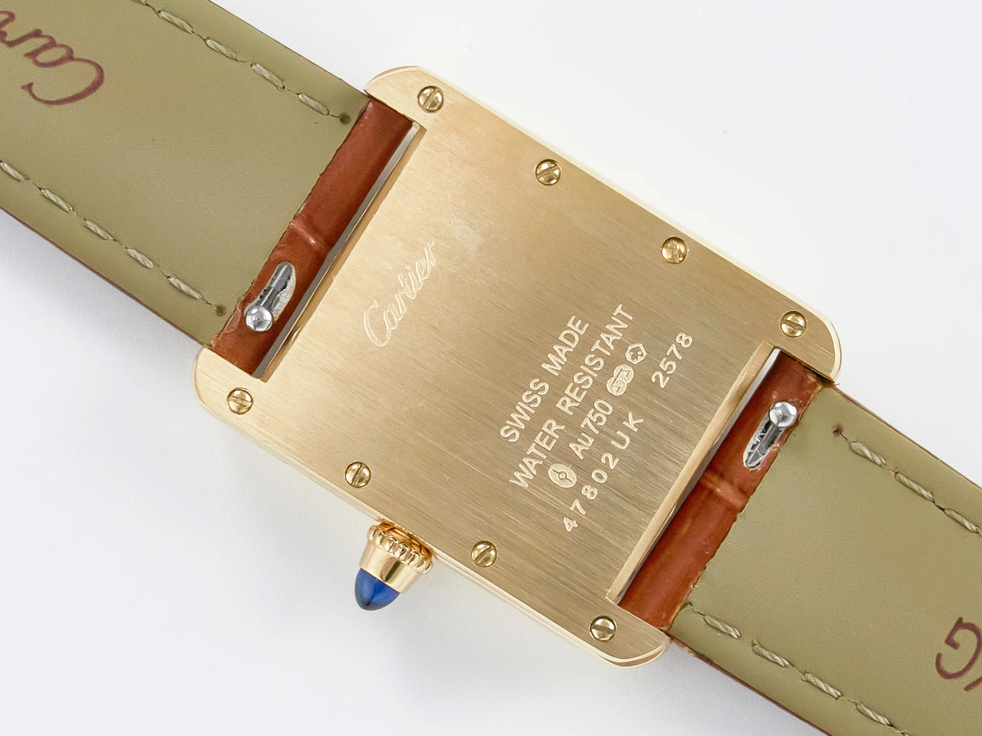 Tank Must Small YG 29mm DRF 1:1 Best Edition YG Dial on Brown Leather Strap Swiss Quartz
