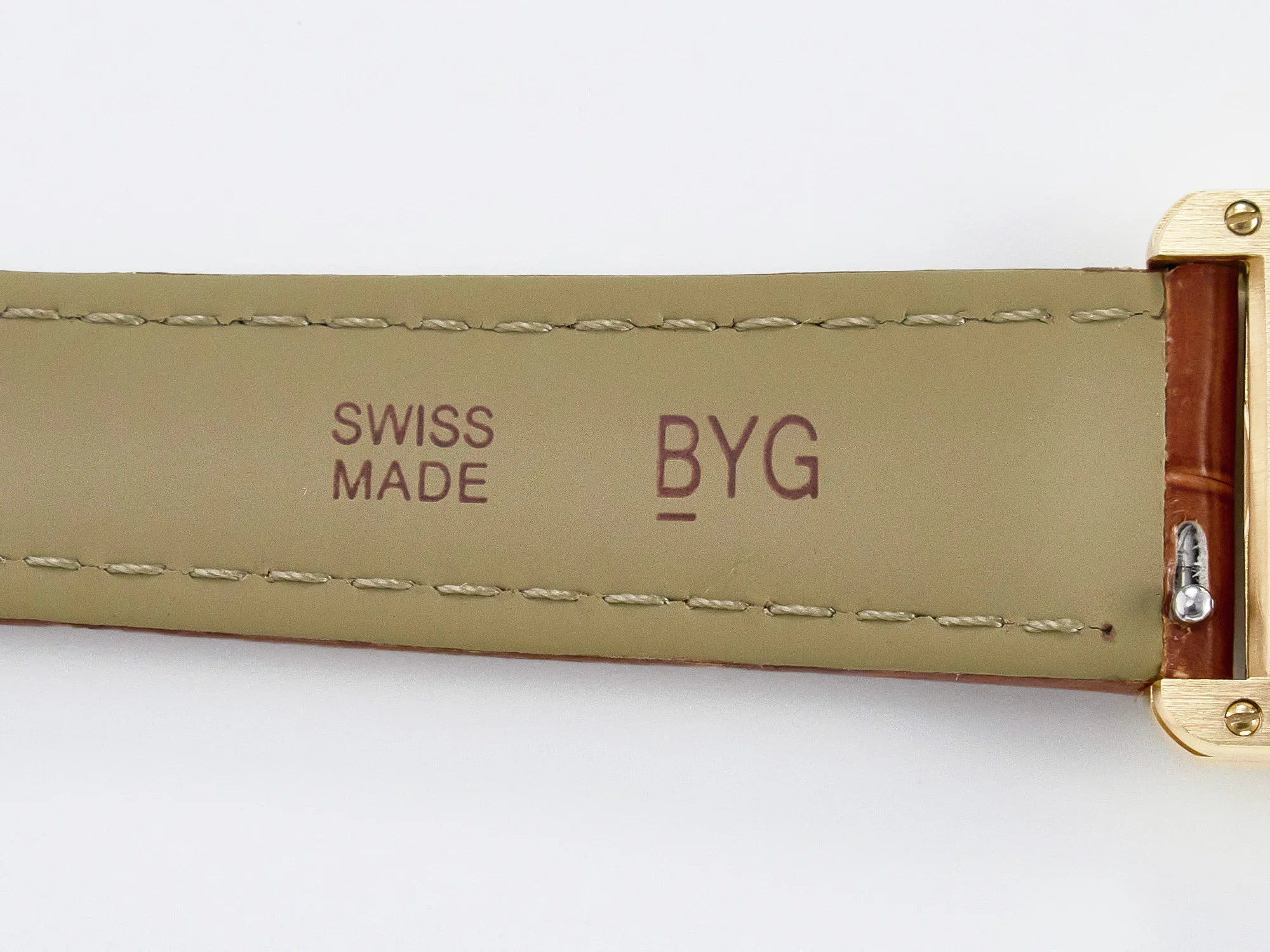 Tank Must Small YG 29mm DRF 1:1 Best Edition YG Dial on Brown Leather Strap Swiss Quartz