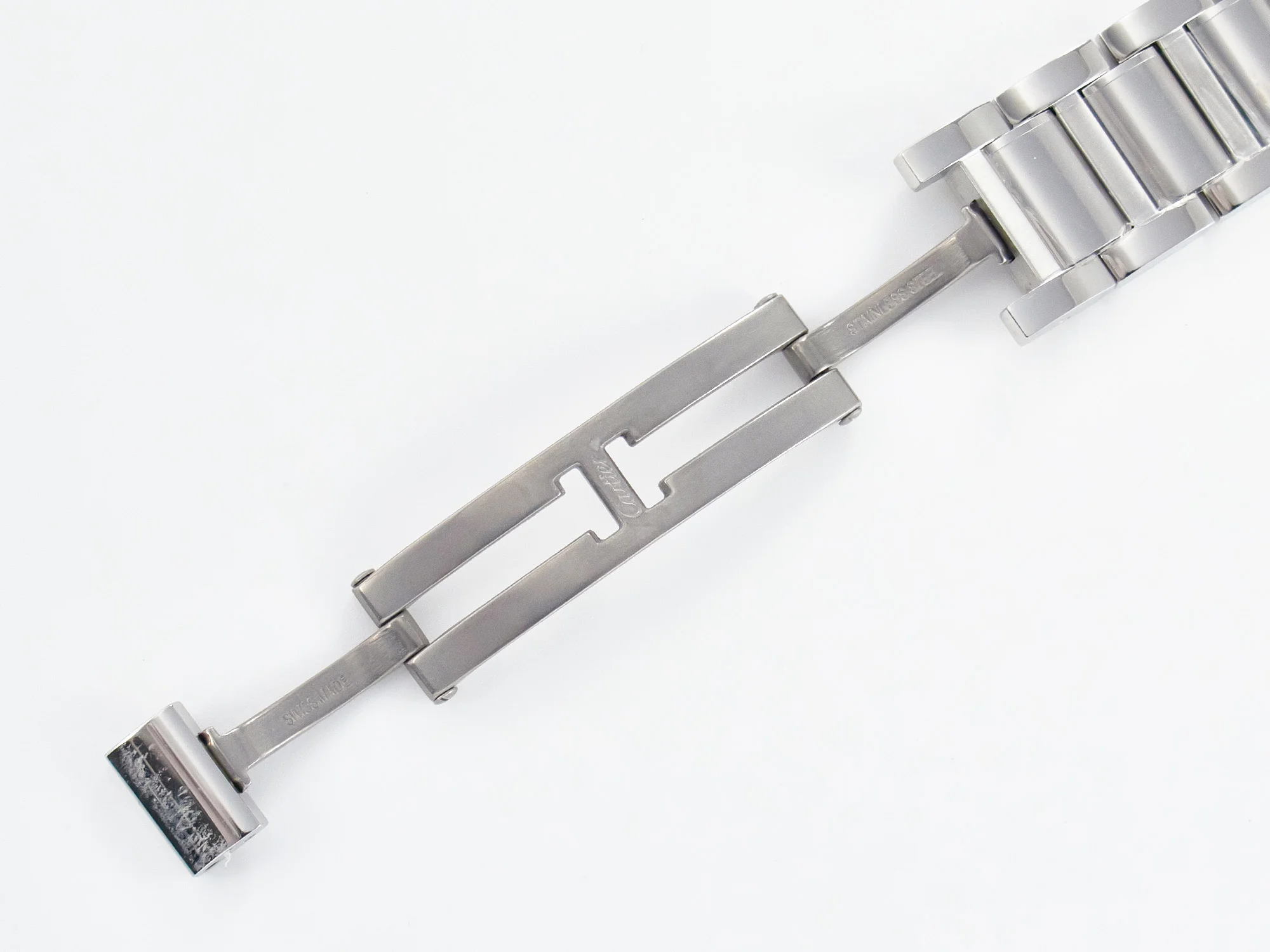 Tank Must SS 33.7mm DRF 1:1 Best Edition White Dial on SS Bracelet Jap Quartz