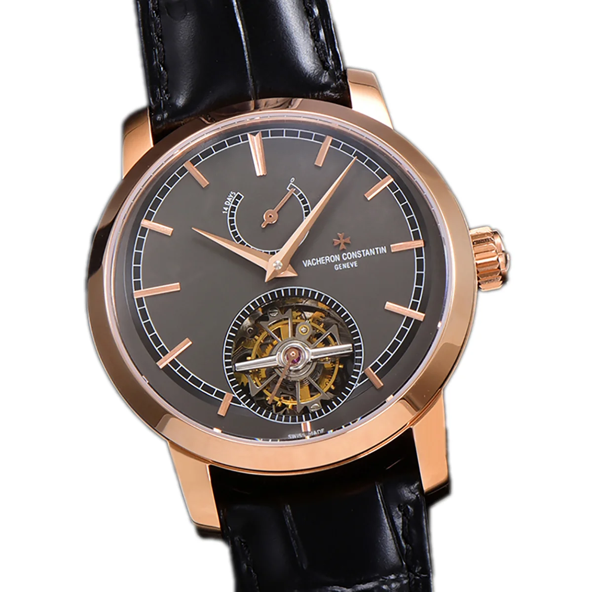 Traditionelle 14-Day Tourbillon Grey Dial in Rose Gold