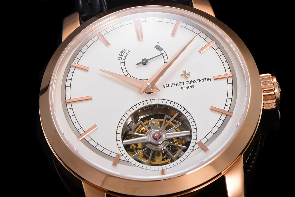 Traditionelle 14-Day Tourbillon White Dial in Rose Gold