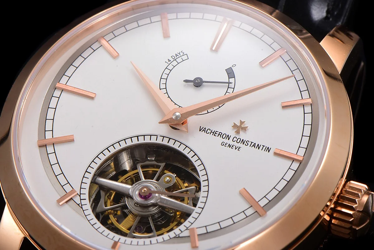 Traditionelle 14-Day Tourbillon White Dial in Rose Gold