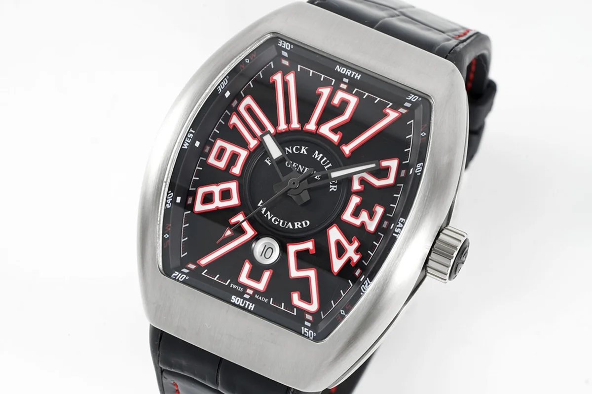 Vanguard Black Dial with Red Markers V 45