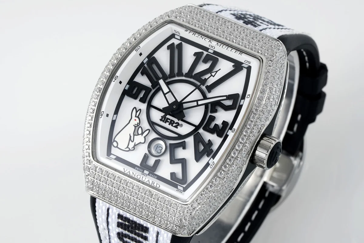 Vanguard #FR2 Rabbit with Diamond Bezel in Steel