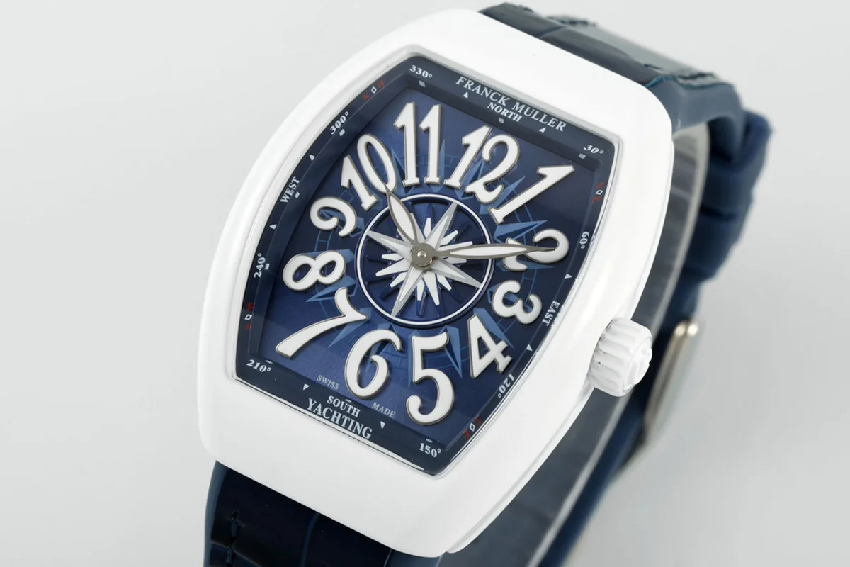 Vanguard Moonphase V32 Blue Dial in Ceramic on Blue Strap