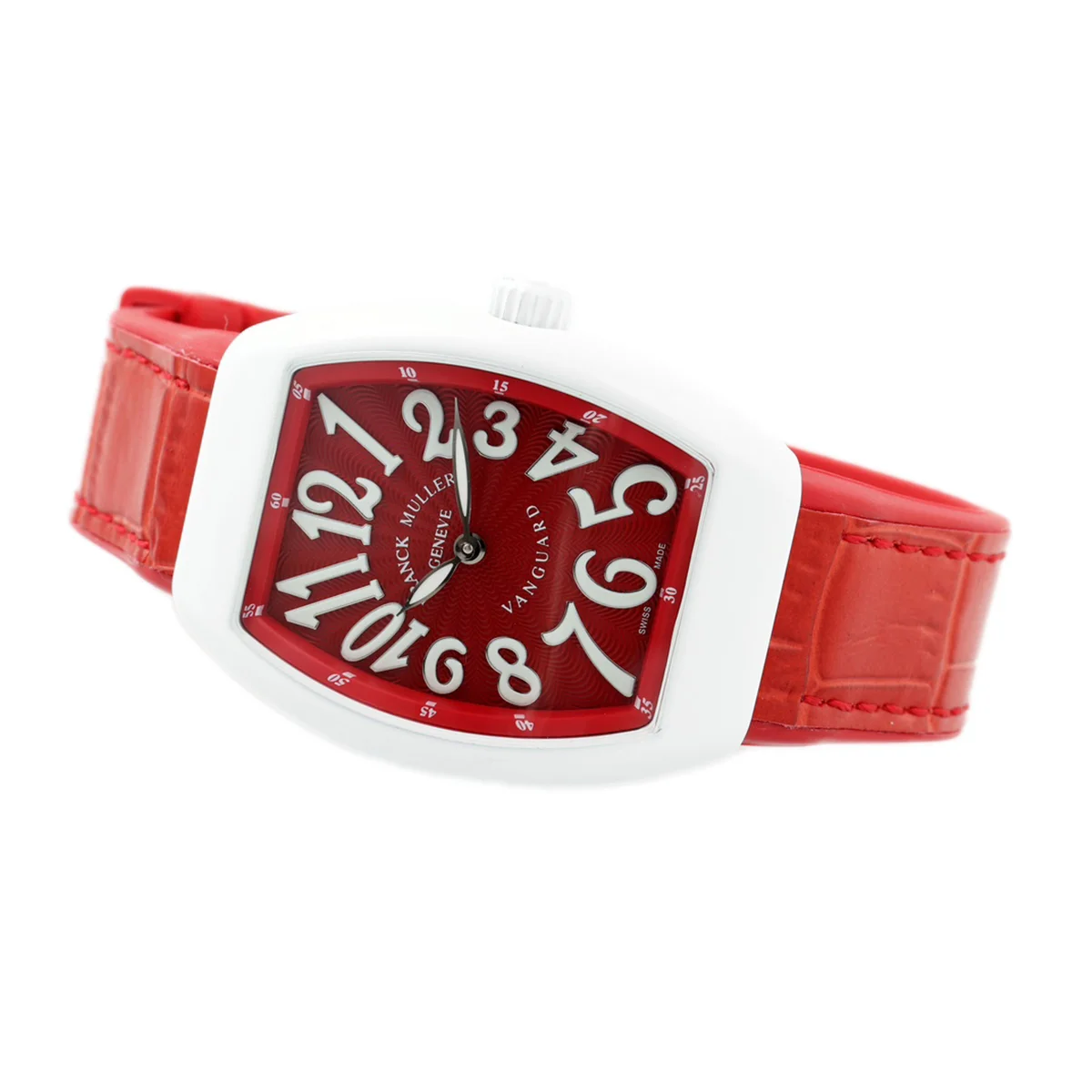 Vanguard Moonphase V32 Red Dial in Ceramic on Red Strap