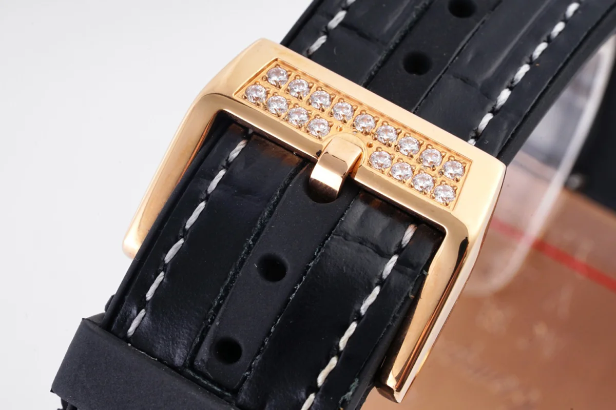 Vanguard Yachting Dragon V45YT Black Dial with Diamond Bezel in Rose Gold