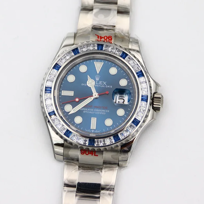 Yacht-Master 116622 BLSO Blue Dial with Blue and White Diamond Bezel