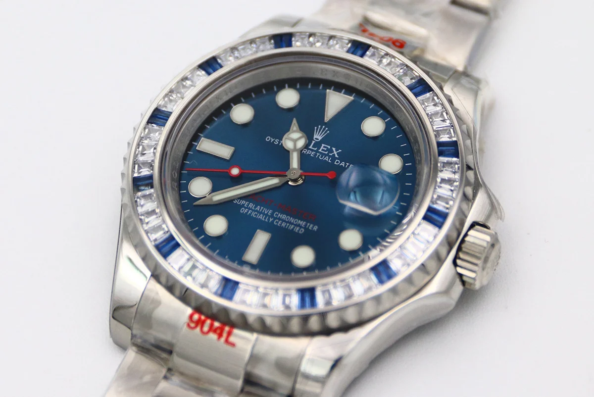 Yacht-Master 116622 BLSO Blue Dial with Blue and White Diamond Bezel
